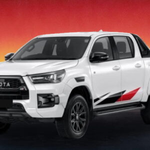 The Toyota Hilux 2023 pickup truck listed for rental in Kuching for outdoor and rural travel.