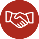 Handshake agreement icon.